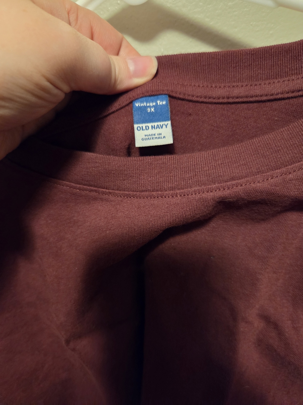 Old Navy Vintage Tee in Burgundy - Picture 2 of 3